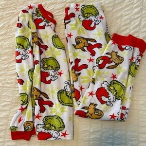 Dr. Seuss Grinch Kids Pajama Set - Red, Green, and White